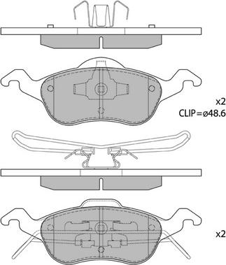 Hagen GP1259 - Комплект спирачно феродо, дискови спирачки vvparts.bg