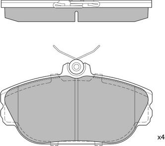 Hagen GP1263 - Комплект спирачно феродо, дискови спирачки vvparts.bg