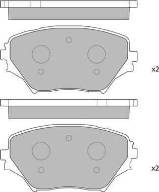 Magneti Marelli T1281MM - Комплект спирачно феродо, дискови спирачки vvparts.bg