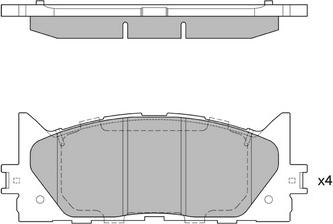 Hagen GP2080 - Комплект спирачно феродо, дискови спирачки vvparts.bg