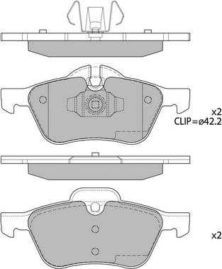 Hagen GP2243 - Комплект спирачно феродо, дискови спирачки vvparts.bg