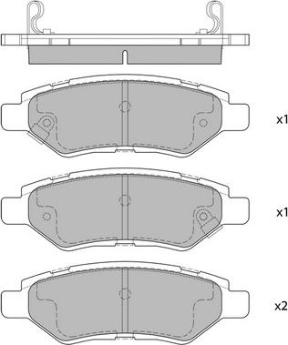 Hagen GP2252 - Комплект спирачно феродо, дискови спирачки vvparts.bg