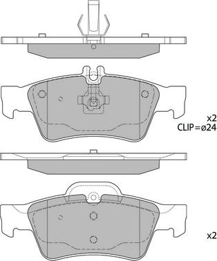 Hagen GP2209 - Комплект спирачно феродо, дискови спирачки vvparts.bg