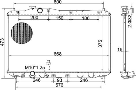 Hart 643 965 - Радиатор, охлаждане на двигателя vvparts.bg