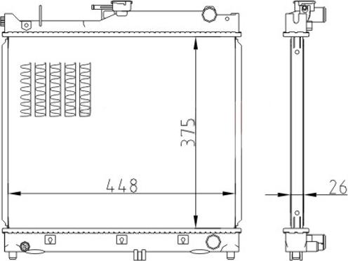 Hart 643 020 - Радиатор, охлаждане на двигателя vvparts.bg