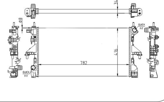 Hart 642 967 - Радиатор, охлаждане на двигателя vvparts.bg