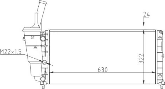 Hart 604 156 - Радиатор, охлаждане на двигателя vvparts.bg