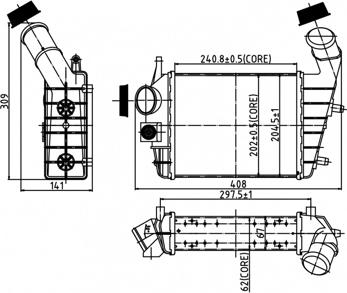 Hart 604 101 - Интеркулер (охладител за въздуха на турбината) vvparts.bg