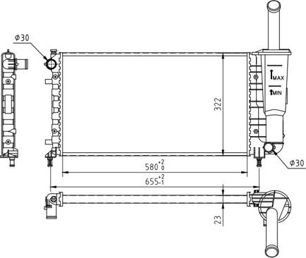 Hart 605 903 - Радиатор, охлаждане на двигателя vvparts.bg