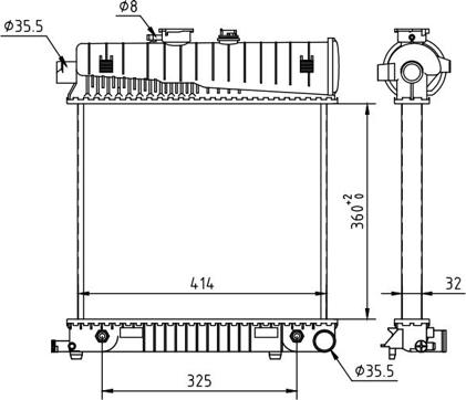 Hart 605 987 - Радиатор, охлаждане на двигателя vvparts.bg