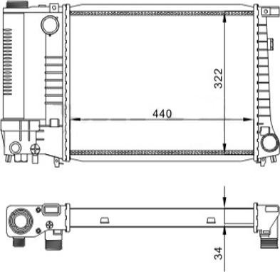 Hart 605 565 - Радиатор, охлаждане на двигателя vvparts.bg