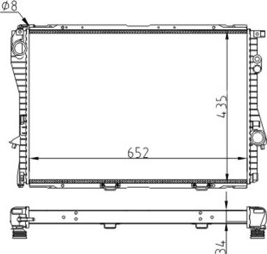 Hart 605 667 - Радиатор, охлаждане на двигателя vvparts.bg