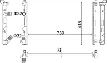 Hart 605 896 - Радиатор, охлаждане на двигателя vvparts.bg