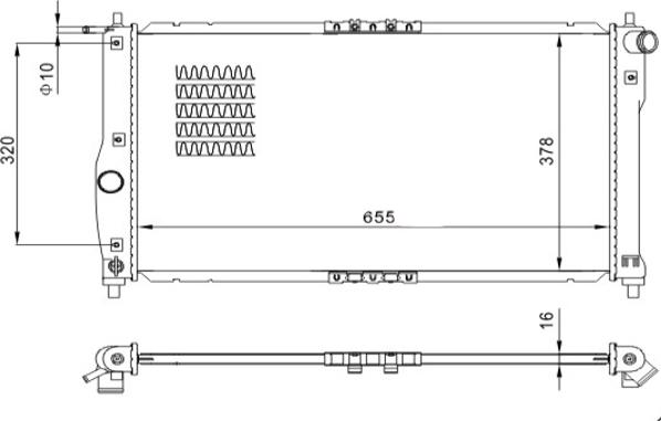 Hart 605 746 - Радиатор, охлаждане на двигателя vvparts.bg