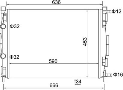 Hart 606 444 - Радиатор, охлаждане на двигателя vvparts.bg