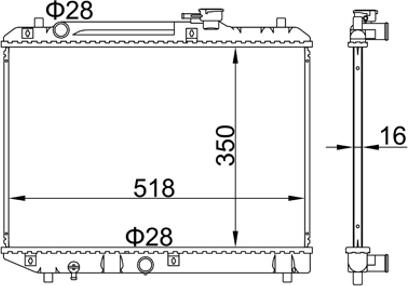 Hart 606 445 - Радиатор, охлаждане на двигателя vvparts.bg