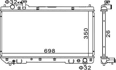 Hart 606 454 - Радиатор, охлаждане на двигателя vvparts.bg