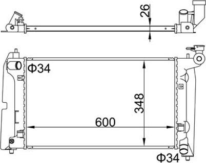 Hart 606 451 - Радиатор, охлаждане на двигателя vvparts.bg