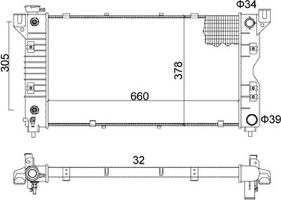 Hart 606 408 - Радиатор, охлаждане на двигателя vvparts.bg