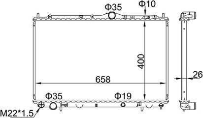 Hart 606 428 - Радиатор, охлаждане на двигателя vvparts.bg