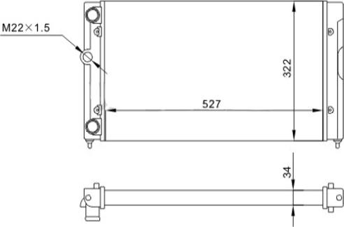 Hart 600 931 - Радиатор, охлаждане на двигателя vvparts.bg