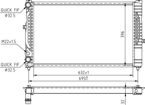 Hart 600 932 - Радиатор, охлаждане на двигателя vvparts.bg