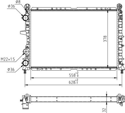 Hart 600 404 - Радиатор, охлаждане на двигателя vvparts.bg