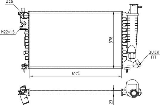 Hart 600 489 - Радиатор, охлаждане на двигателя vvparts.bg