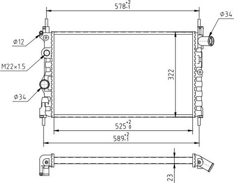 Hart 600 475 - Радиатор, охлаждане на двигателя vvparts.bg