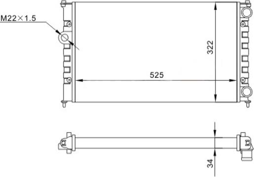 Hart 600 510 - Радиатор, охлаждане на двигателя vvparts.bg