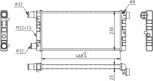 Hart 600 537 - Радиатор, охлаждане на двигателя vvparts.bg