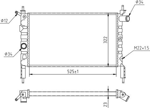 Hart 600 095 - Радиатор, охлаждане на двигателя vvparts.bg