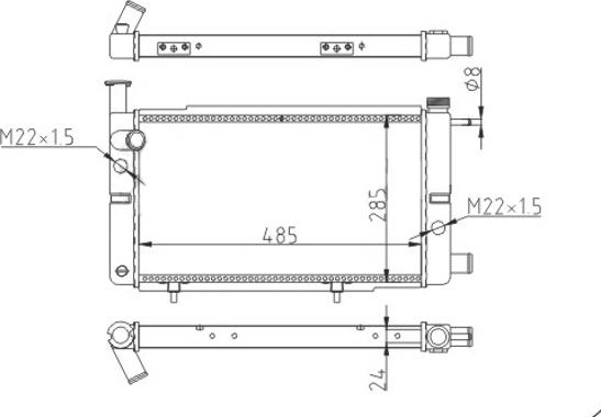 Hart 600 140 - Радиатор, охлаждане на двигателя vvparts.bg