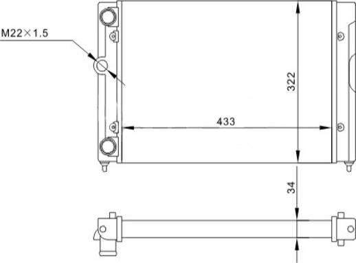 Hart 600 356 - Радиатор, охлаждане на двигателя vvparts.bg