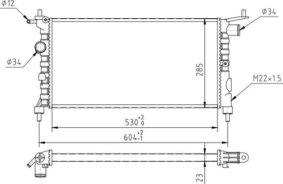 Hart 600 268 - Радиатор, охлаждане на двигателя vvparts.bg