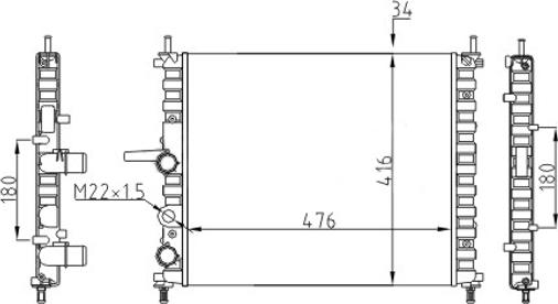 Hart 600 759 - Радиатор, охлаждане на двигателя vvparts.bg