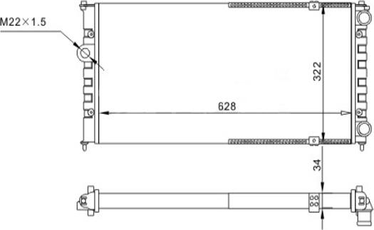 Hart 600 725 - Радиатор, охлаждане на двигателя vvparts.bg