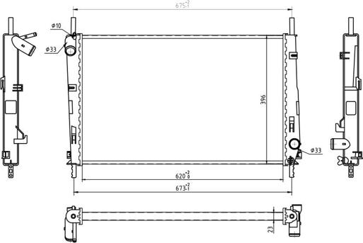 Hart 601 909 - Радиатор, охлаждане на двигателя vvparts.bg