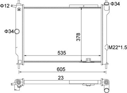 Hart 601 442 - Радиатор, охлаждане на двигателя vvparts.bg