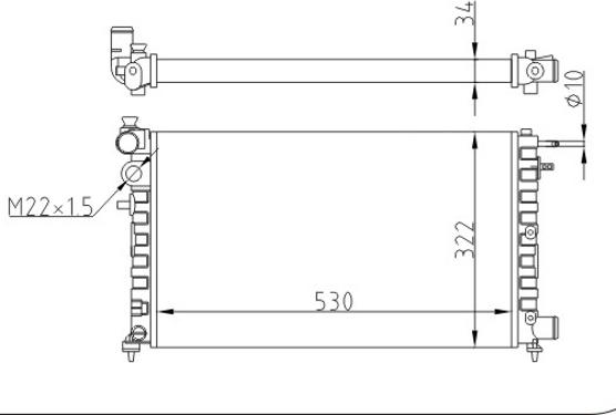 Hart 601 698 - Радиатор, охлаждане на двигателя vvparts.bg