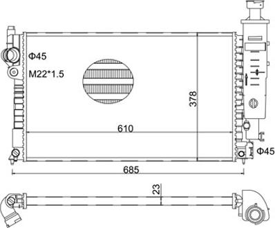 Hart 601 636 - Радиатор, охлаждане на двигателя vvparts.bg