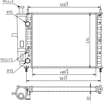 Hart 601 386 - Радиатор, охлаждане на двигателя vvparts.bg