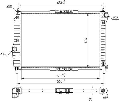 Hart 608 099 - Радиатор, охлаждане на двигателя vvparts.bg