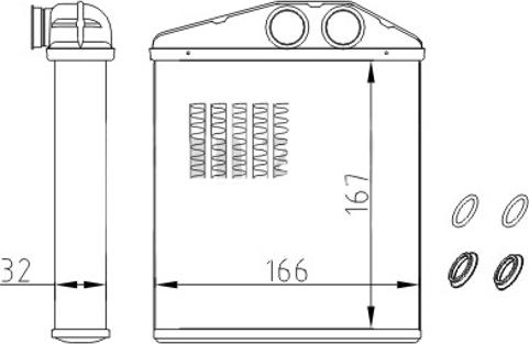 Hart 608 009 - Топлообменник, отопление на вътрешното пространство vvparts.bg