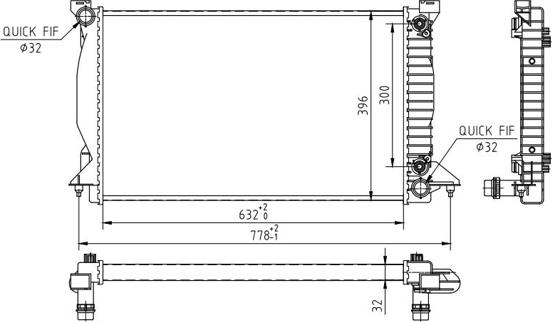 Hart 608 014 - Радиатор, охлаждане на двигателя vvparts.bg