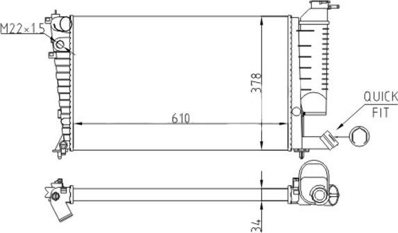 Hart 608 359 - Радиатор, охлаждане на двигателя vvparts.bg