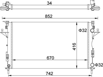 Hart 603 917 - Радиатор, охлаждане на двигателя vvparts.bg