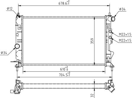 Hart 603 491 - Радиатор, охлаждане на двигателя vvparts.bg