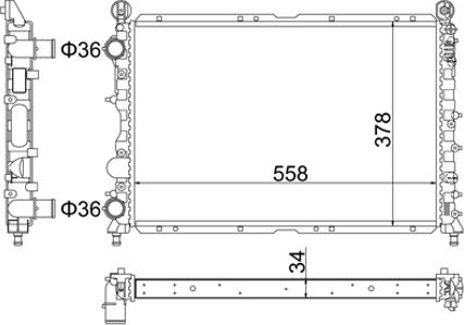 Hart 603 457 - Радиатор, охлаждане на двигателя vvparts.bg