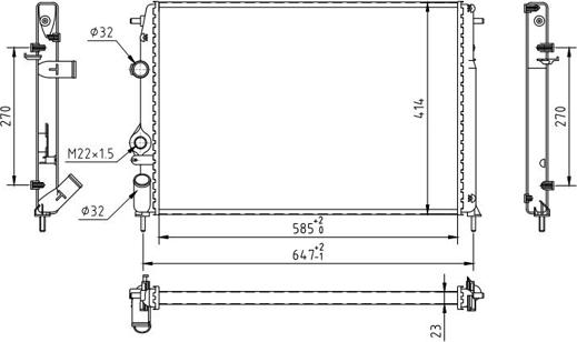 Hart 603 410 - Радиатор, охлаждане на двигателя vvparts.bg